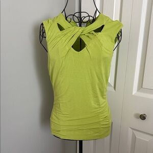 Philosophy Keyhole Lime Blouse